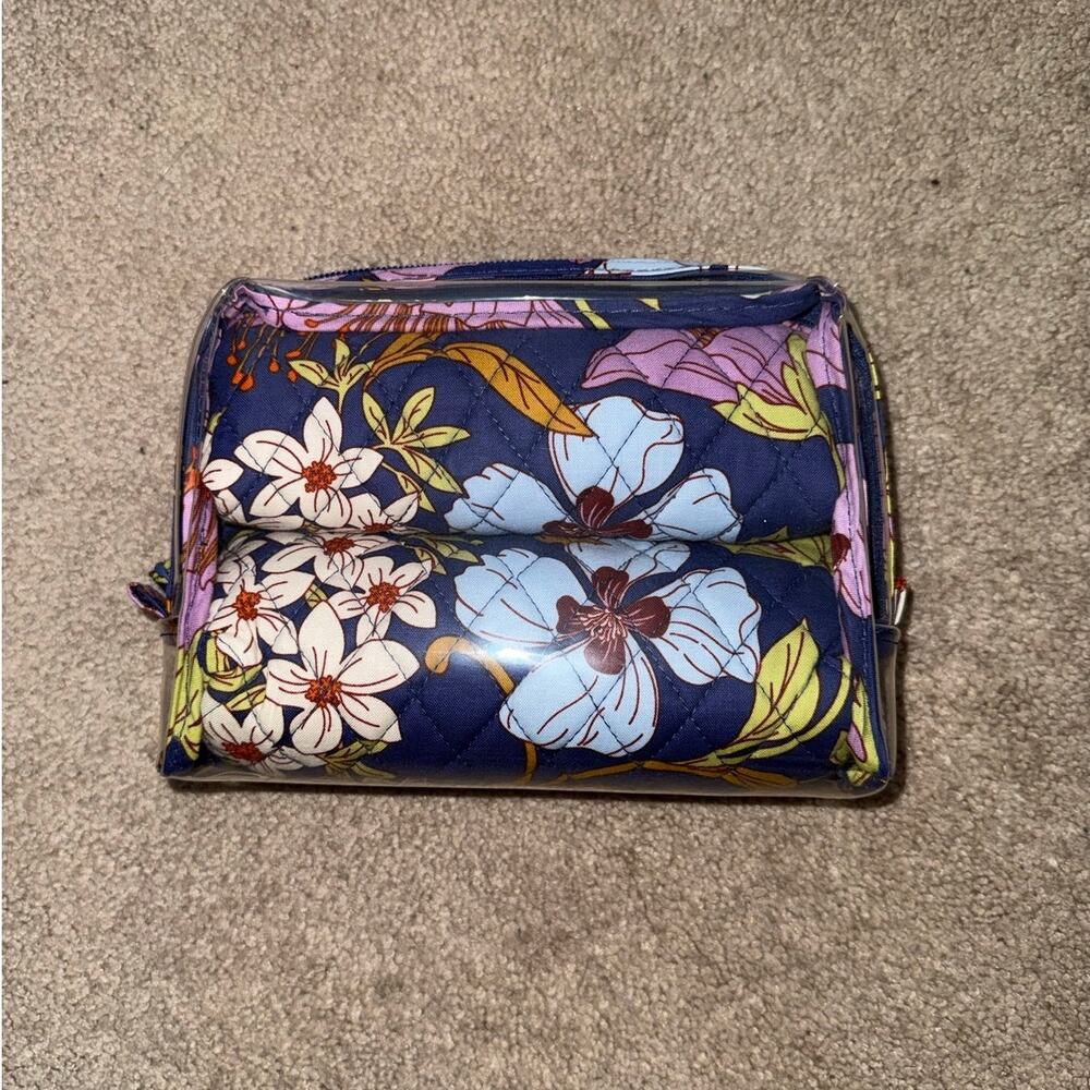 New Vera Bradley 3 Piece Cosmetic Set Coffee Garden O/S